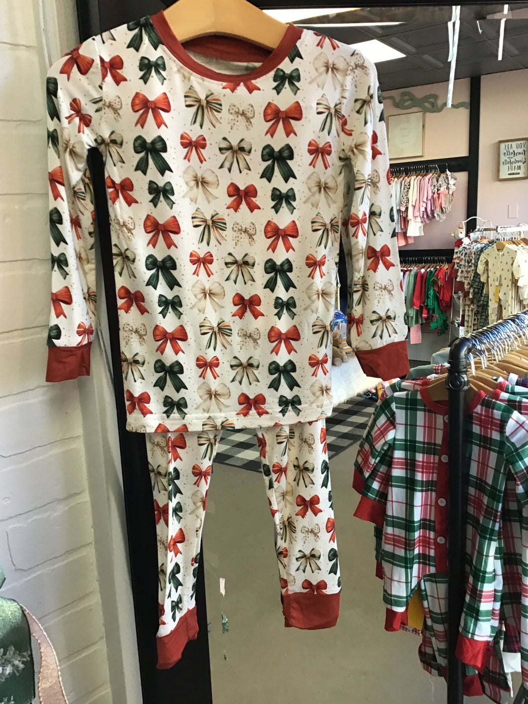 Holiday Bow PJ Set
