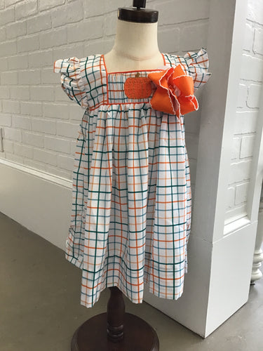 Pumpkin Plaid Dress