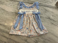 Blue Floral Mama's Mini Dress
