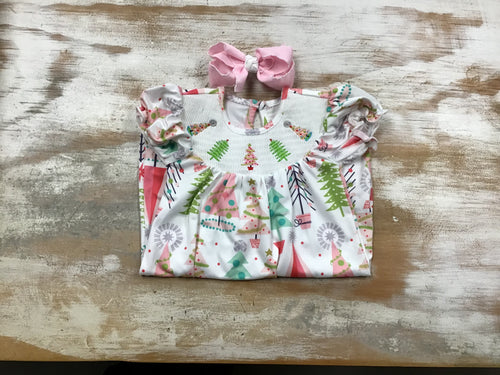 Multi Color Tree Romper