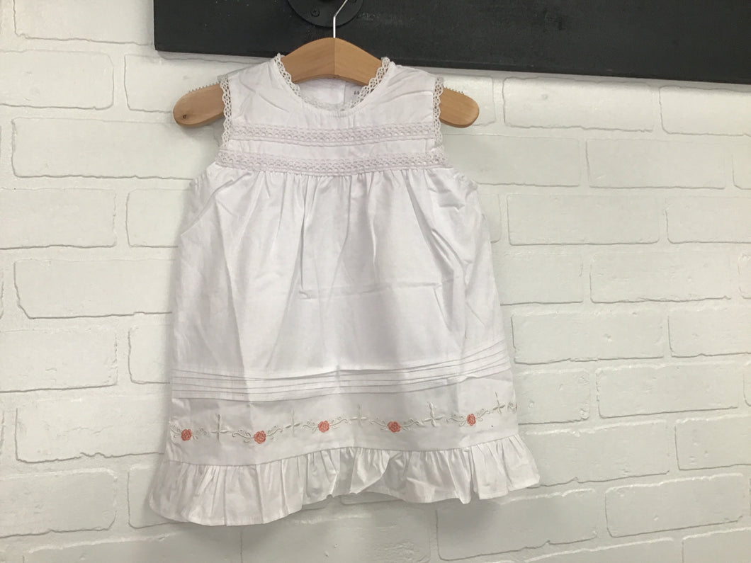 White Floral Ruffle Dress