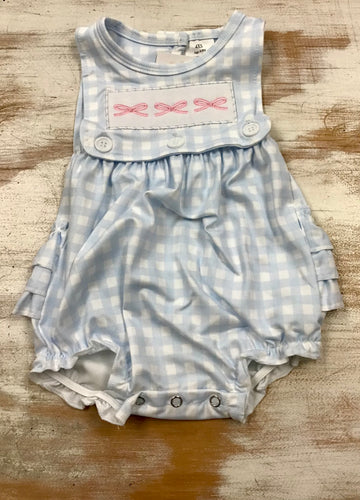 Blue Pink Bow Bubble