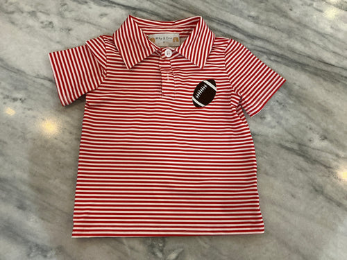 Red Football Polo