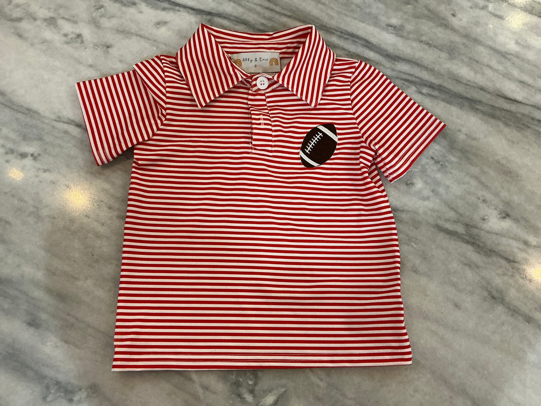 Red Football Polo