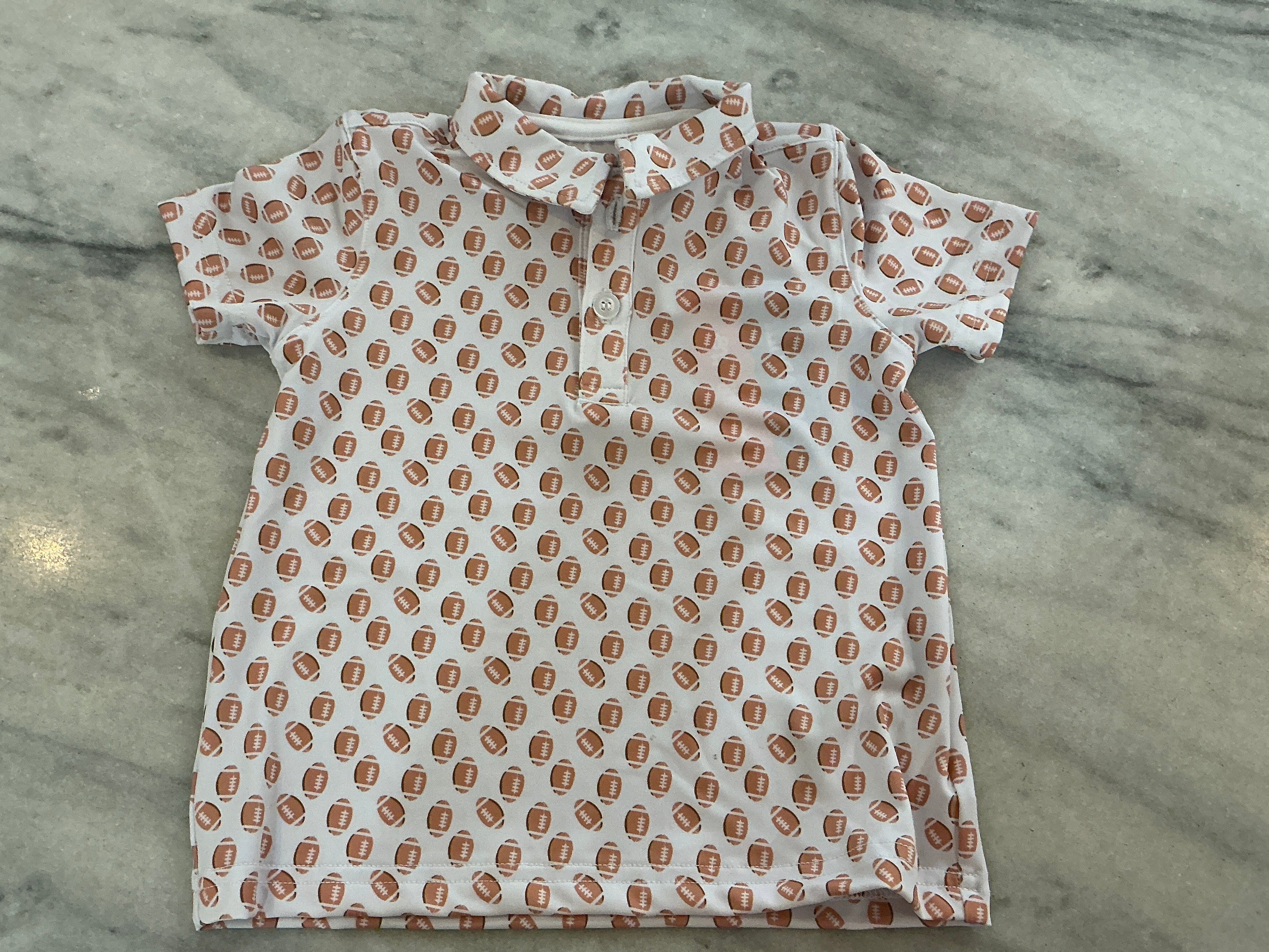 White Football Polo