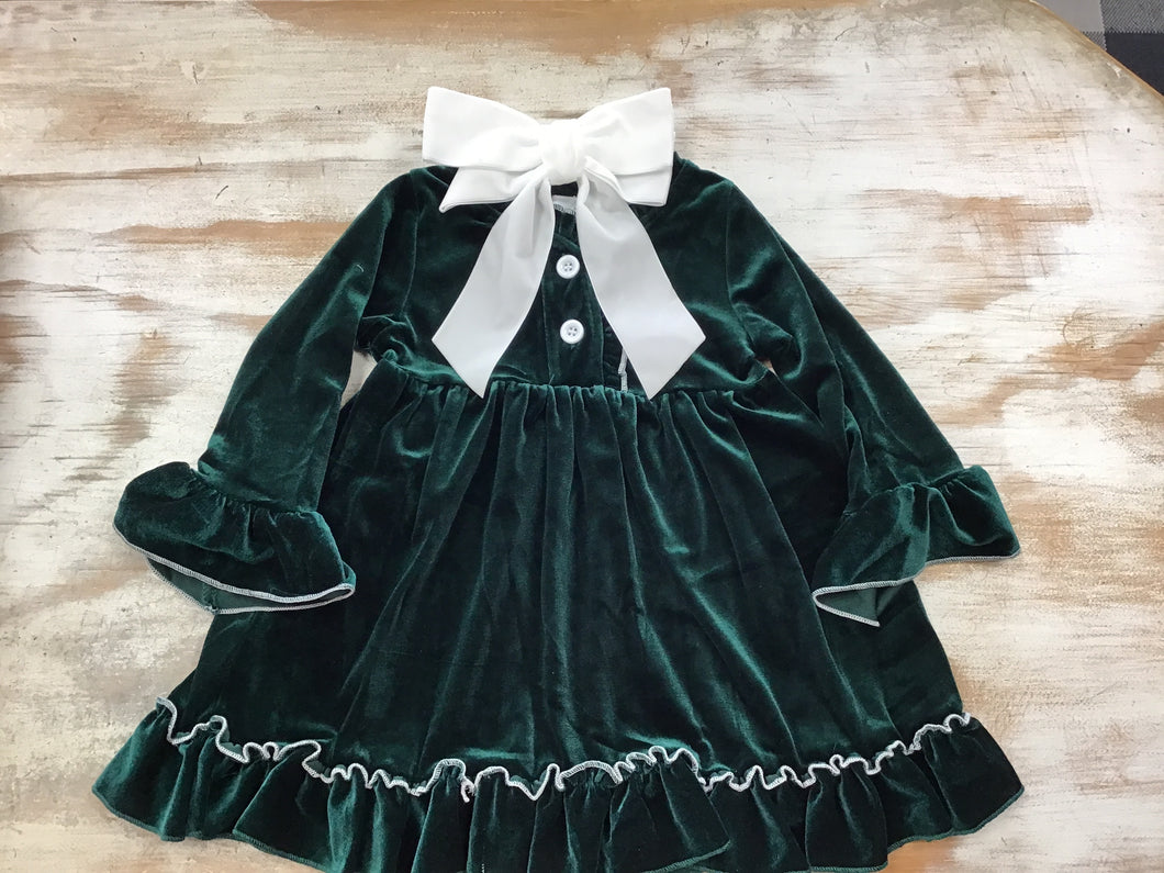Green Velvet Dress