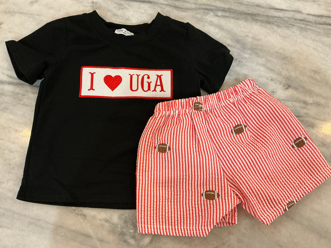 Black I Love UGA Set