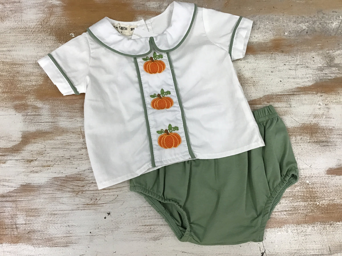 Green Pumpkin Bloomer Set