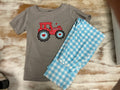 Plaid Heart Tractor Set