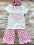 Mama's Bestie Checkered Set