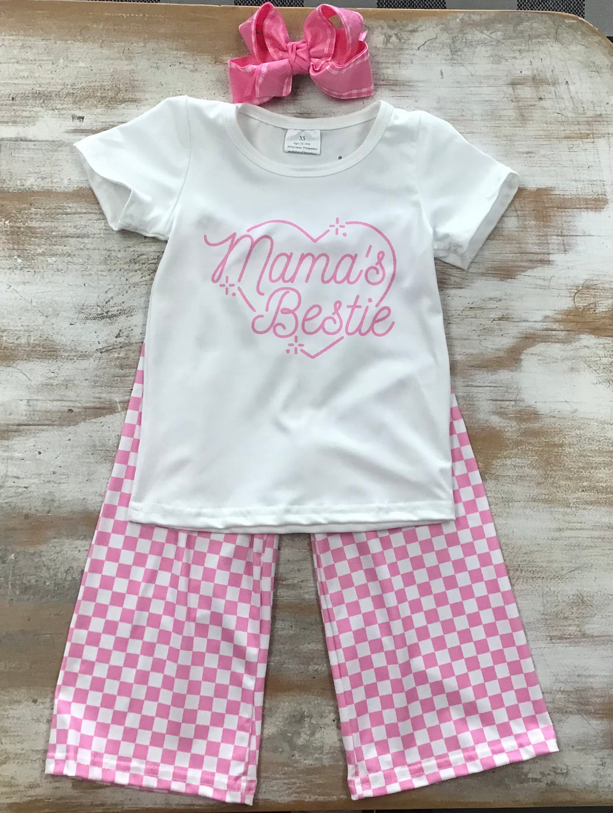 Mama's Bestie Checkered Set