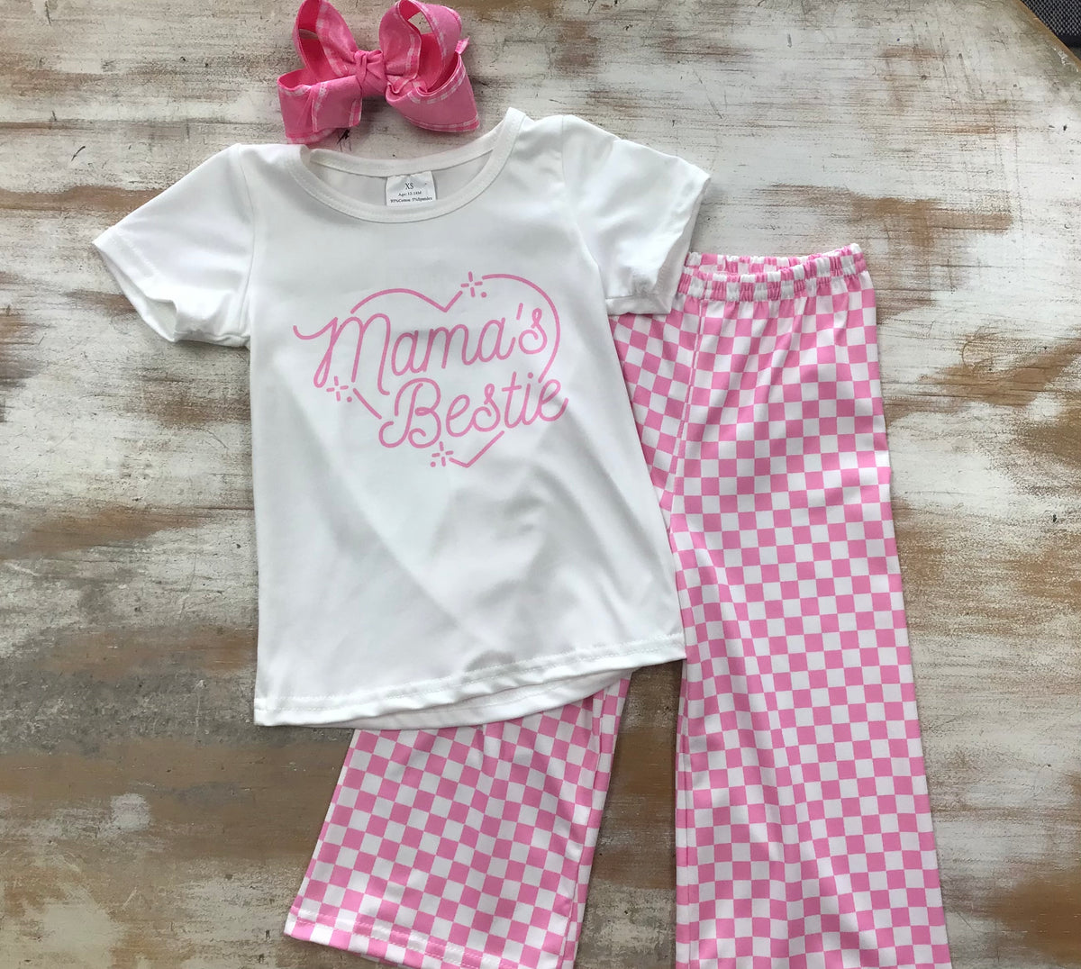 Mama's Bestie Checkered Set