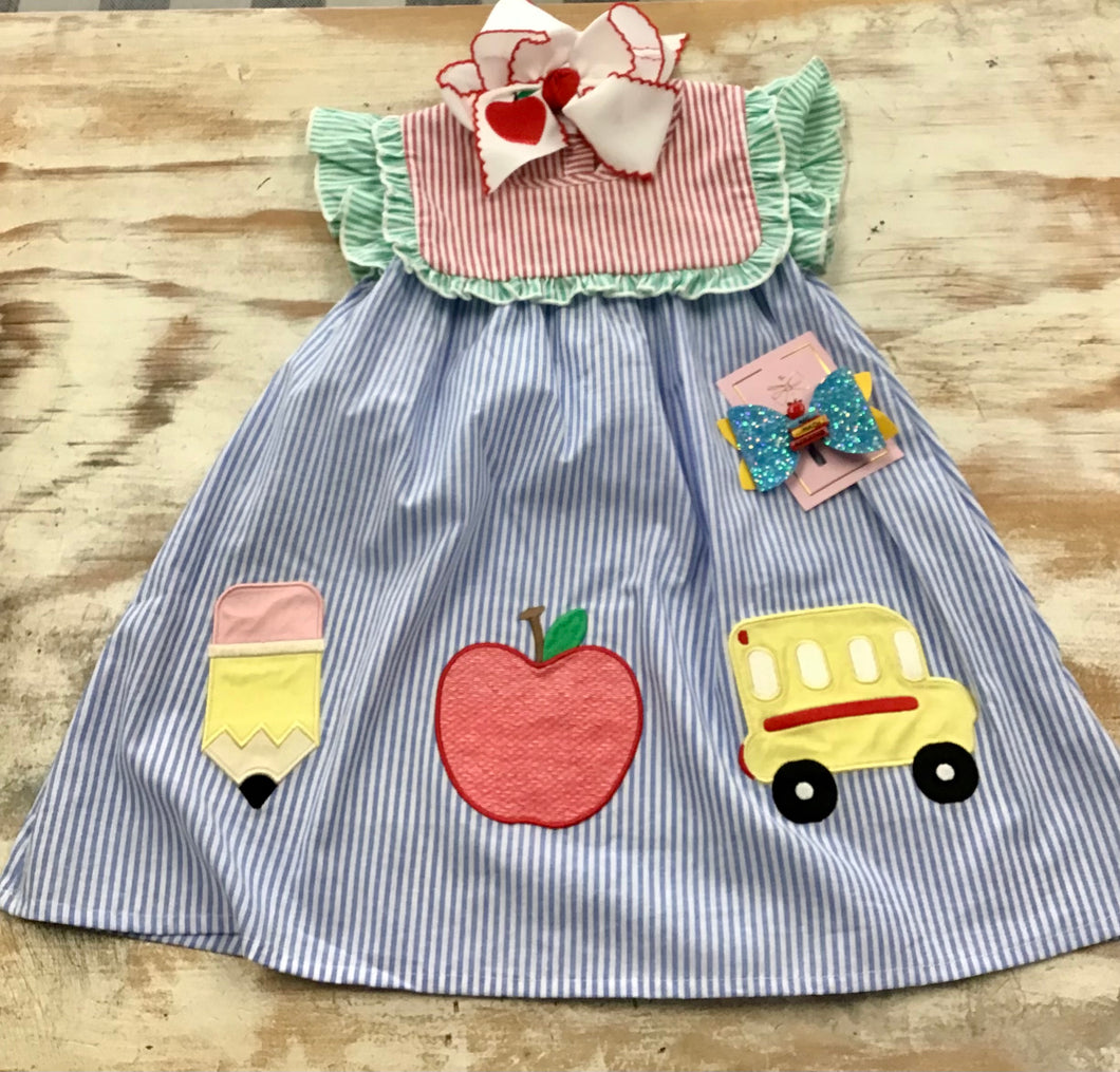 Seersucker School Dress
