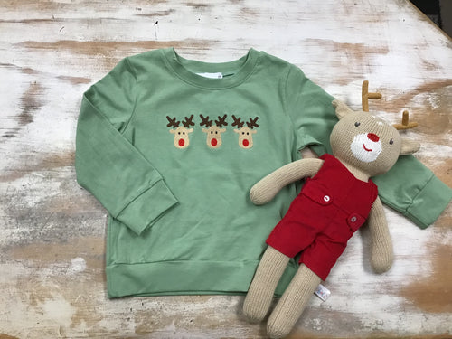 Green Reindeer Tee