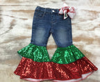 Christmas Sequin Jeans