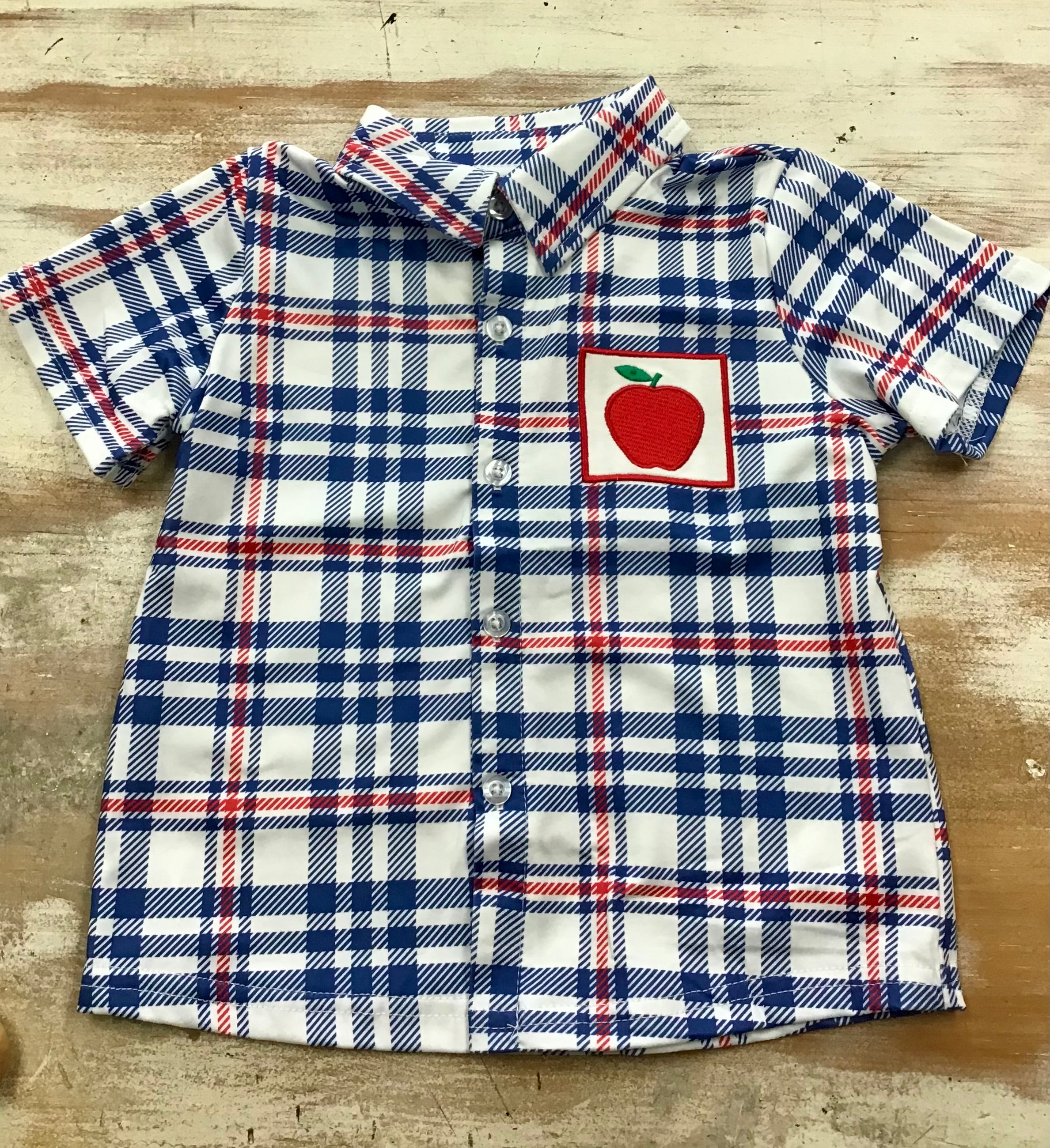Plaid Apple Polo