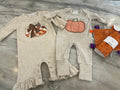 Embroidered Pumpkin Romper