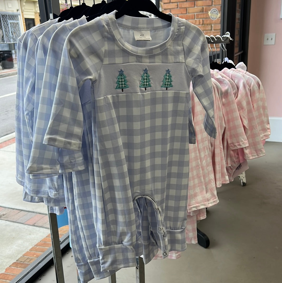 Blue Tree Romper