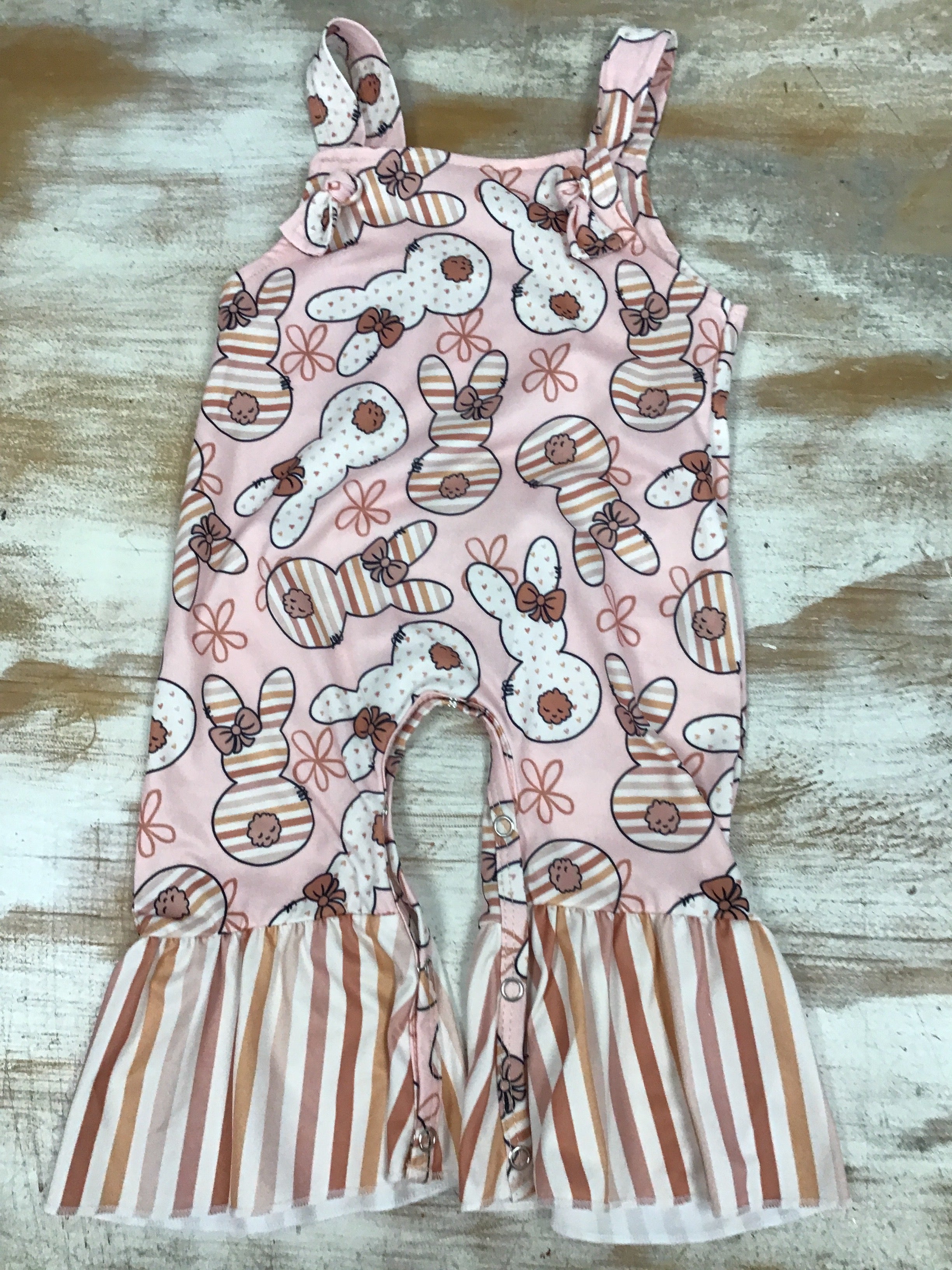 Pink Striped Bunny Jumper