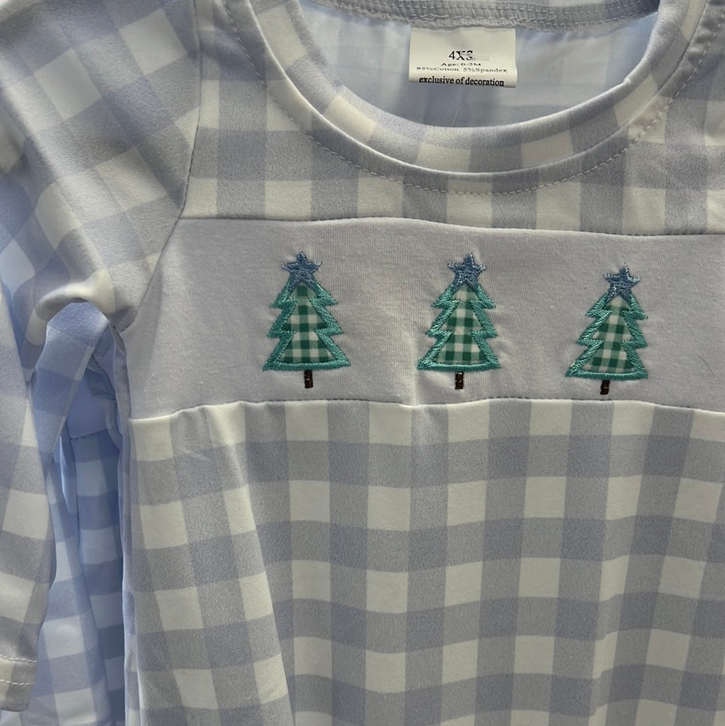 Blue Tree Romper