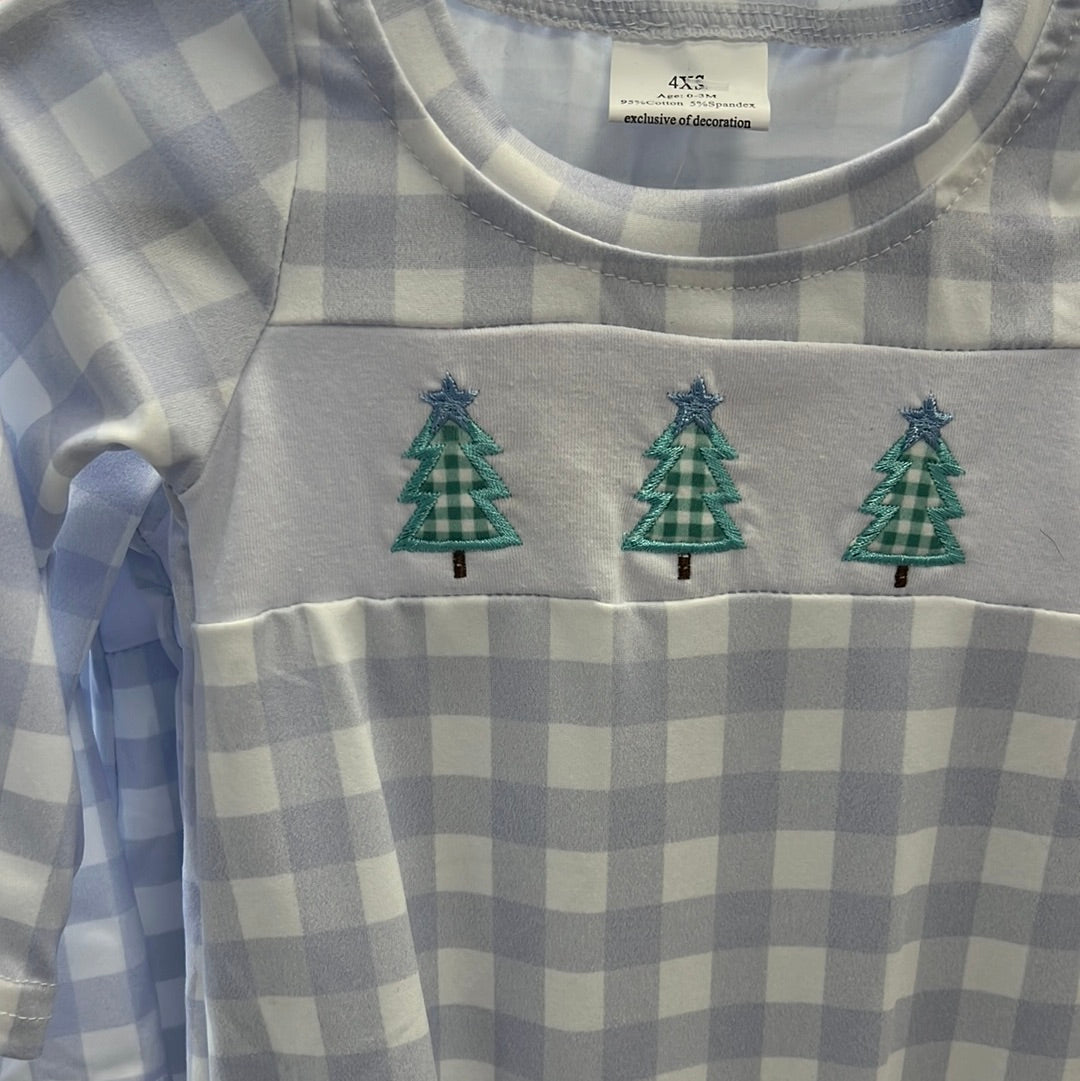 Blue Tree Romper
