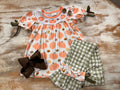 Green Plaid Pumpkin Set