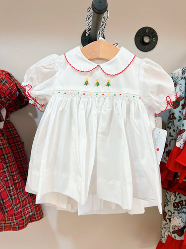 White Collared Tree Dress