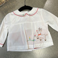 White Reindeer Diaper Set