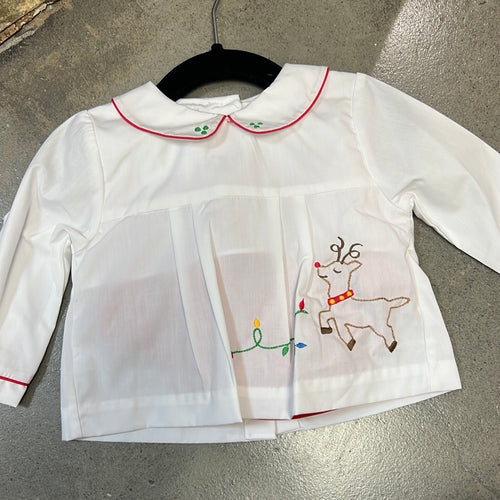 White Reindeer Diaper Set