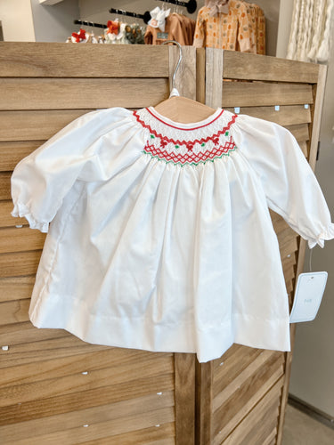 Holiday Bow Smocked Dress