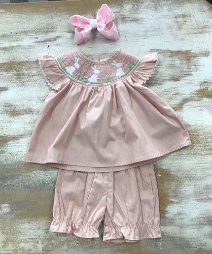 Pink Bunny Bloomer Set