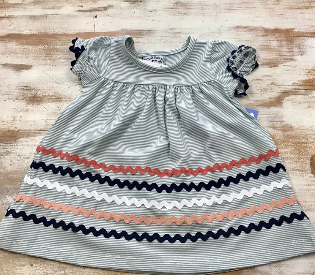 Sage Ric Rac Dress