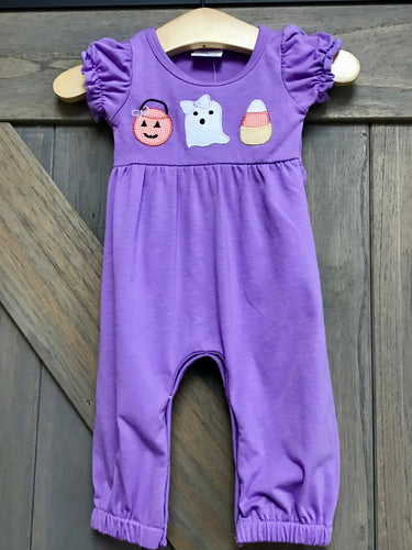 Purple Halloween Romper