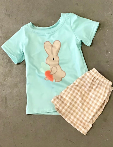 Gingham Bunny/Carrot Set