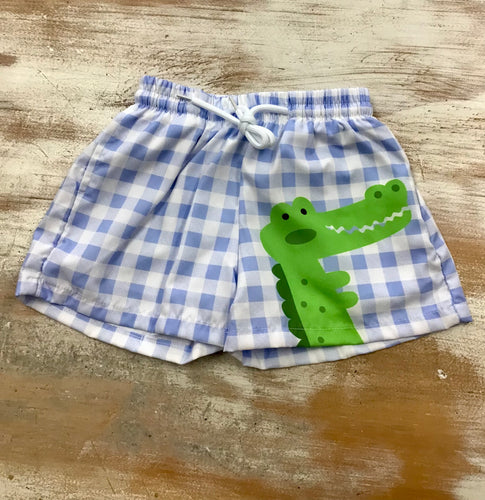 Gingham Gator Trunks