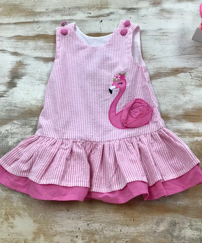 Flamingo Ruffle Dress