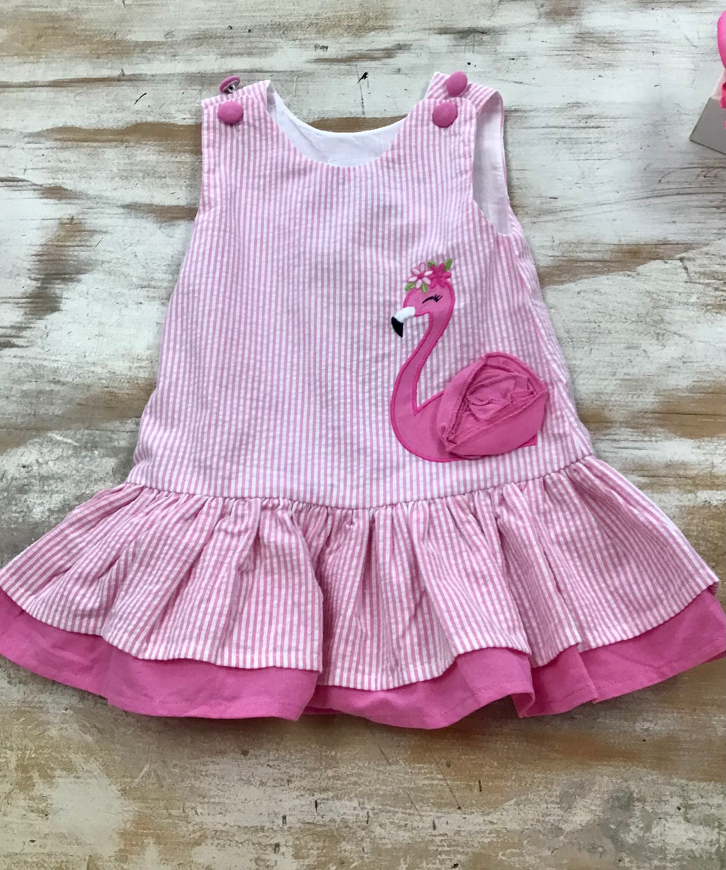 Flamingo Ruffle Dress