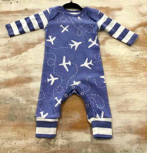 Striped Airplane Romper