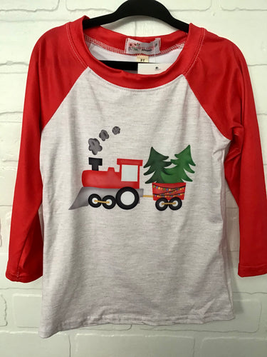 Tree Train Raglan