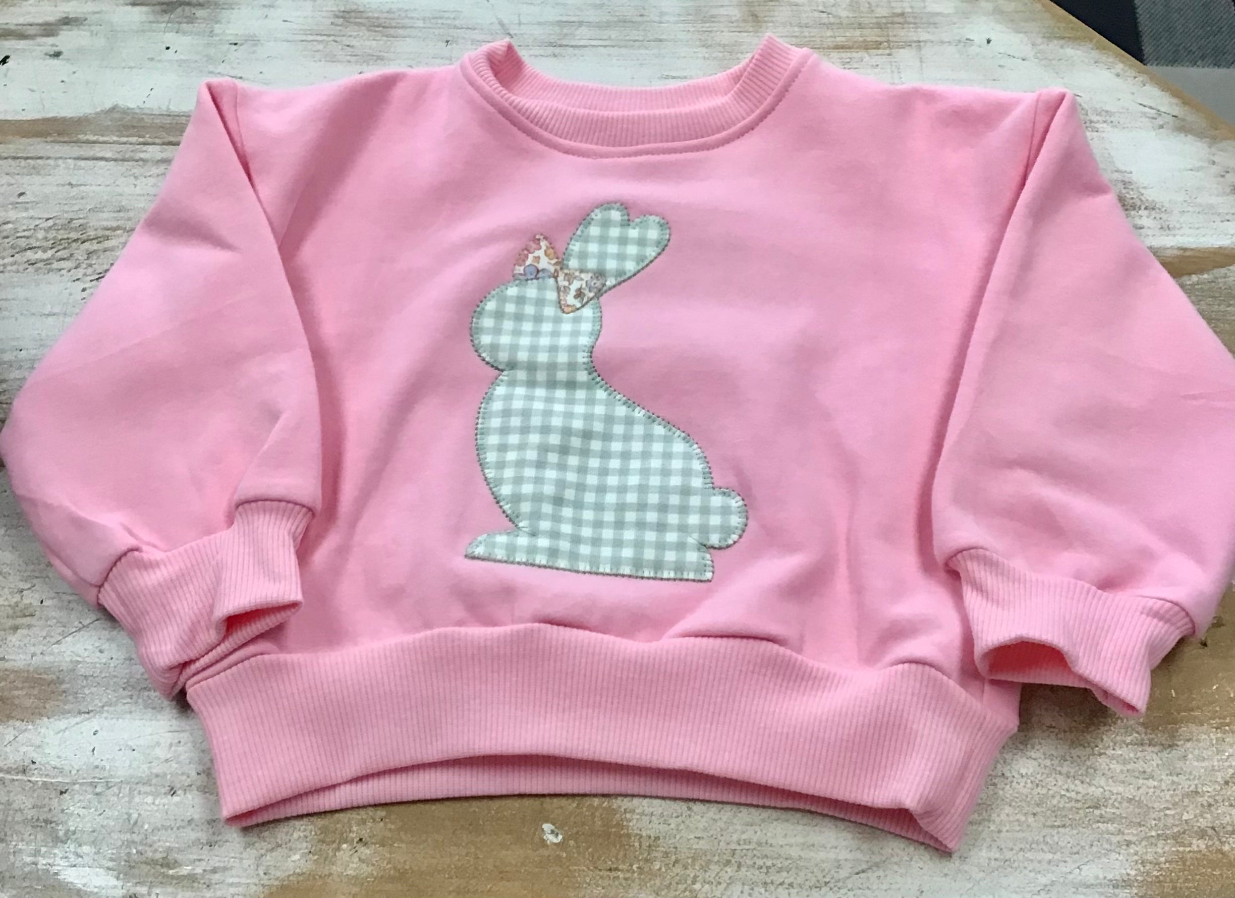 Pink Gingham Bunny SS