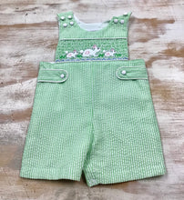 Green Seersucker Bunny JonJon