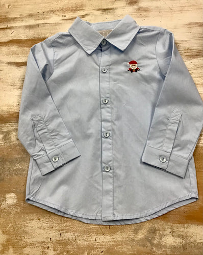 Light Blue Santa Shirt