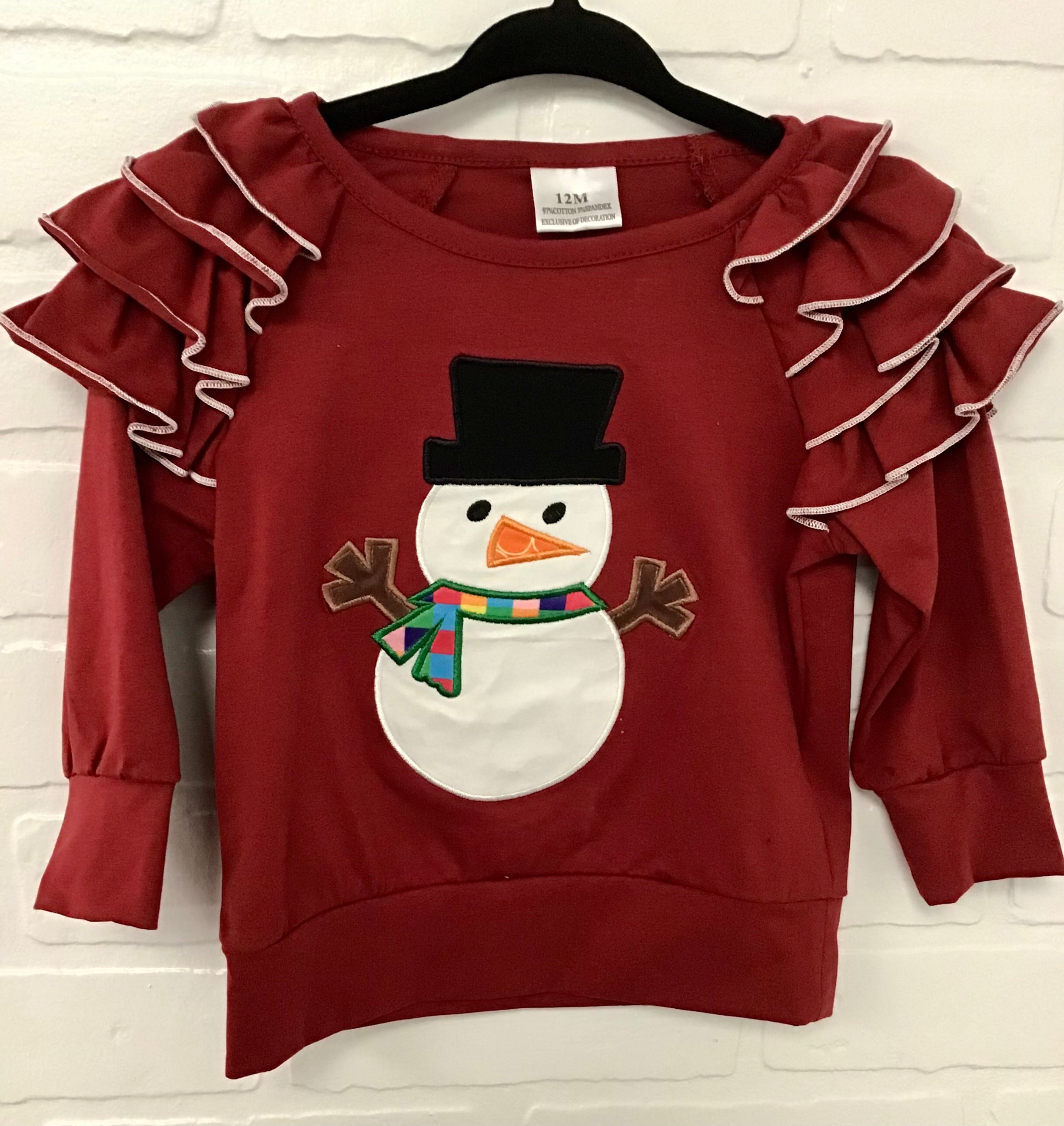 Christmas Ruffle Sweater