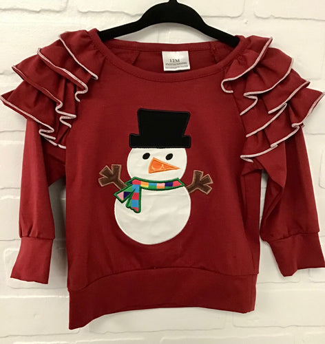 Christmas Ruffle Sweater