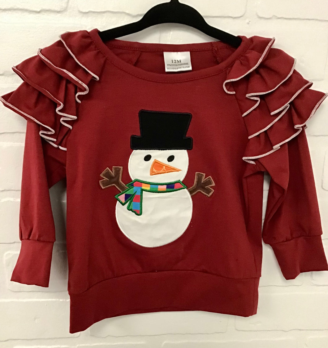Christmas Ruffle Sweater