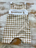 Plaid Daddy’s Boy Romper