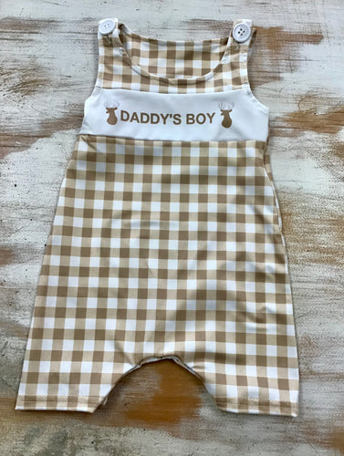 Plaid Daddy’s Boy Romper