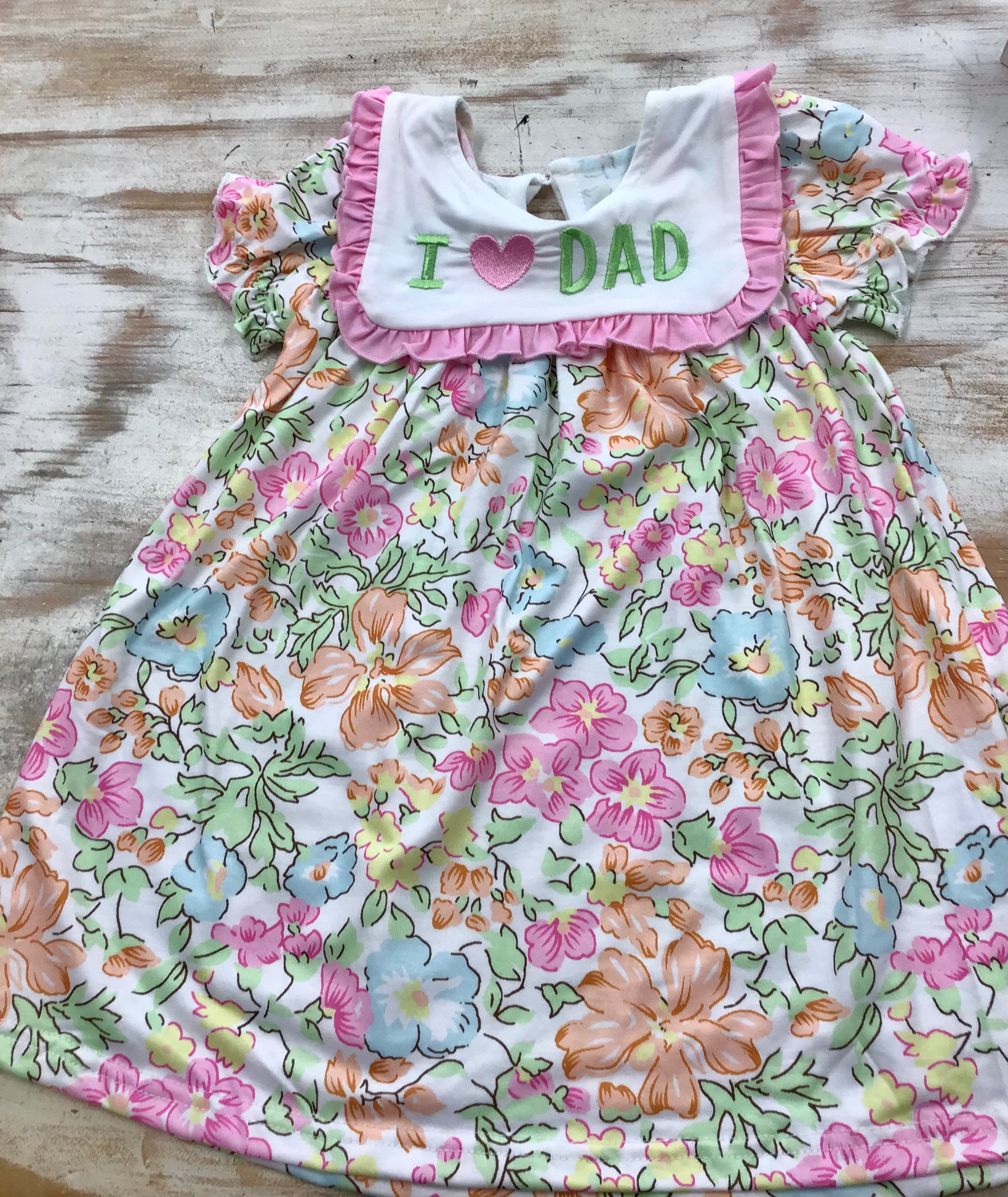 Pink Floral I Love Dad