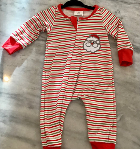 Santa Stripe Romper