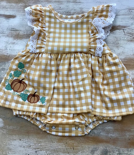Mustard Gingham Bubble
